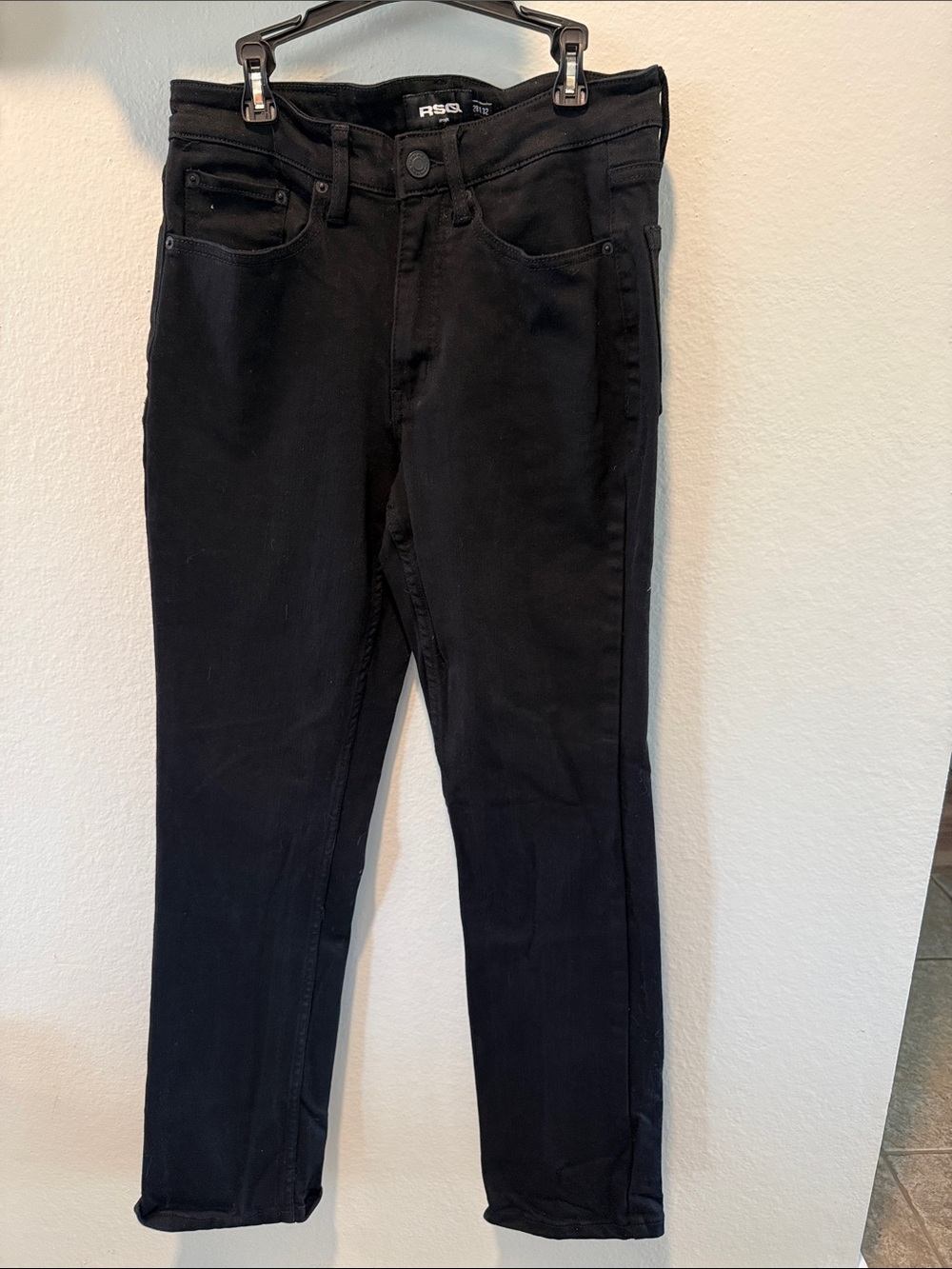 RSQ Men’s Straight Black Jeans